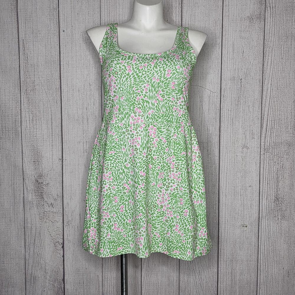 Fabletics Floral "Flower Girl" Print (Built-In Shorts & Bra) Dress, sz XXL